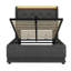 Lit tapissier: rangement hydraulique, DEL à 360 °, boutons / applications / télécommande et chargement USB Type-C-1902570255-1902570254