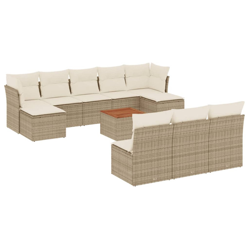 Grand canapé modulaire en rotin PE Vidaxl