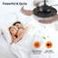 Ventilateur de plafond rétractable avec lumière, ventilateur de lustre à DEL moderne avec télécommande, pales réglables à 6 vitesses, moteur à courant continu silencieux, éclairage à intensité variable pour le salon, la chambre à coucher, la s
