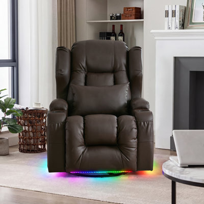 Fauteuil inclinable et berçant inclinable en cuir Vegan