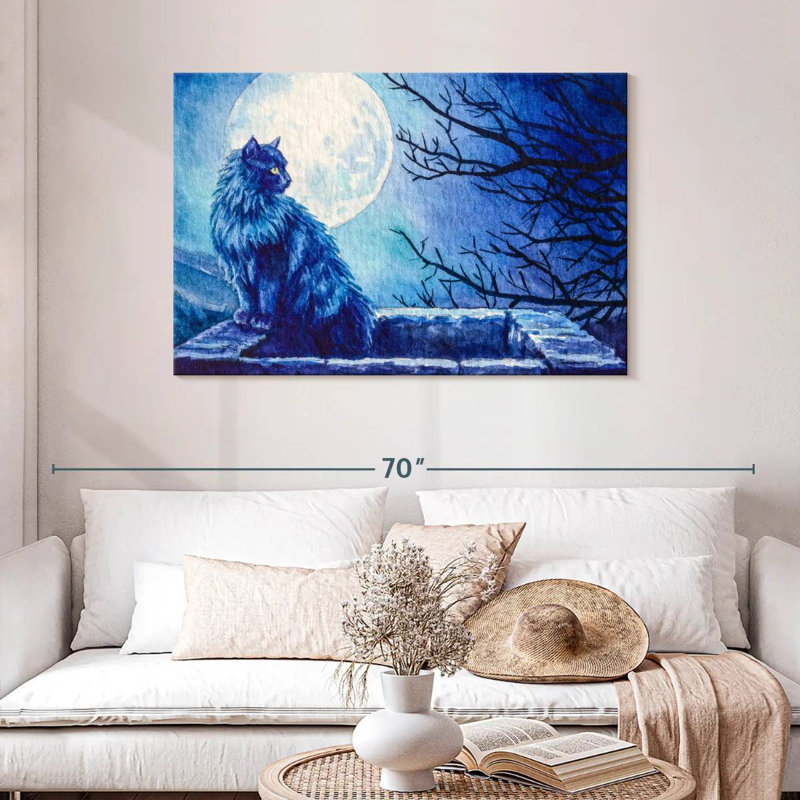 Brampt Blue Cat, 30" H x 45" W
