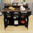 Two-Tier Rolling Kitchen Cart with Adjustable Shelves, Power Outlet and Bar Counter-306945078