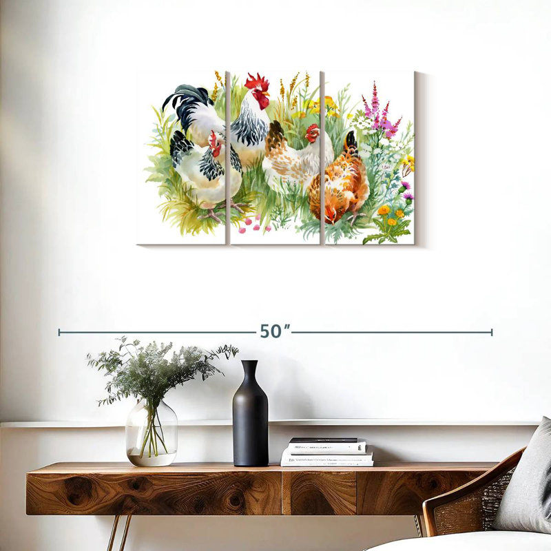 Chicken Posse, 20" H x 33" W