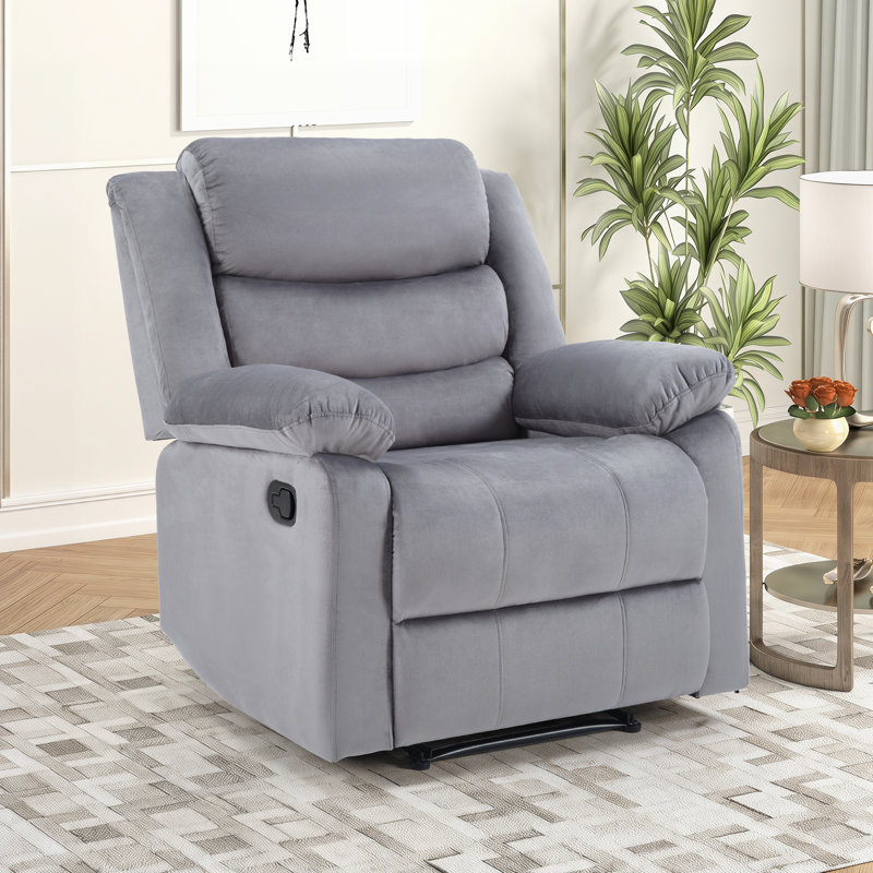 Fauteuil inclinable manuel rembourré de 35,23 po de largeur, classique et confortable