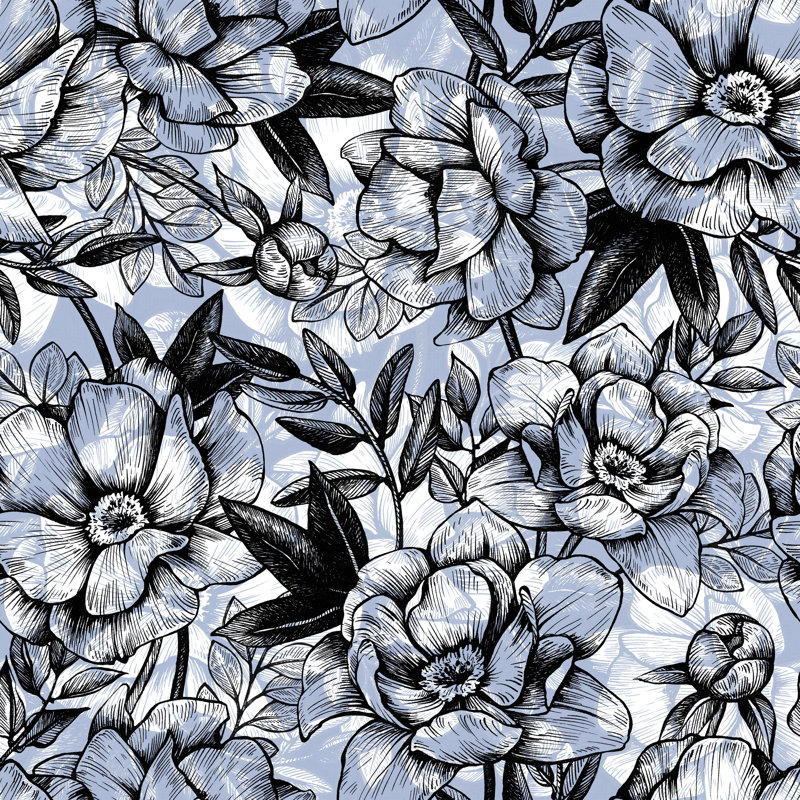 Peel & Stick Floral Wall Mural, 100" W x 100" L