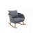 Contemporary Minimalist Wicker Rocking Chair-396700956
