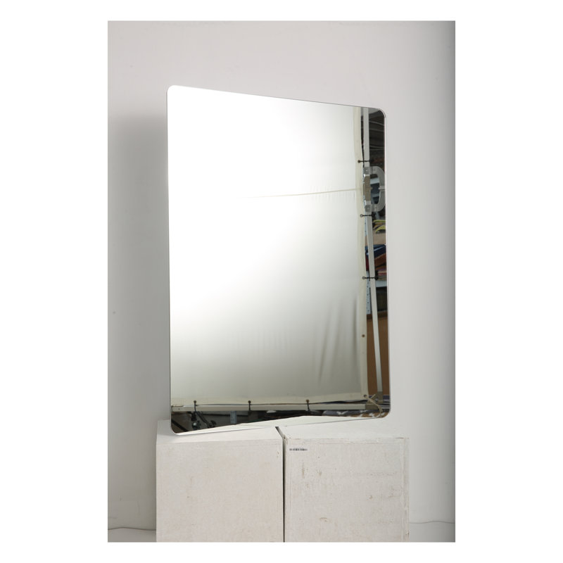 Miroir de salle de bain arrondi sans cadre - miroir argenté de 5 mm et antidéflagrant