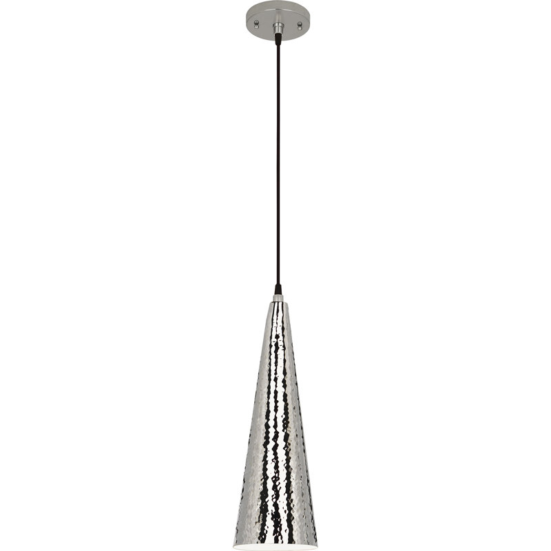 Dal 1 - Light Pendant, Polished Nickel/Black, Polished Nickel