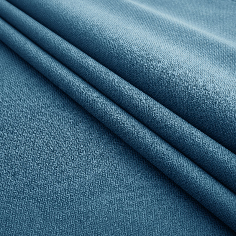 Aspire Homeware Linen 100% Blackout Curtain Pair for Maximum Privacy and Light Control, Blue, 168cm Width x 228cm Drop