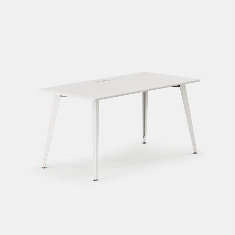 Office Desk, 30" H x 60" W x 30" D, White, White