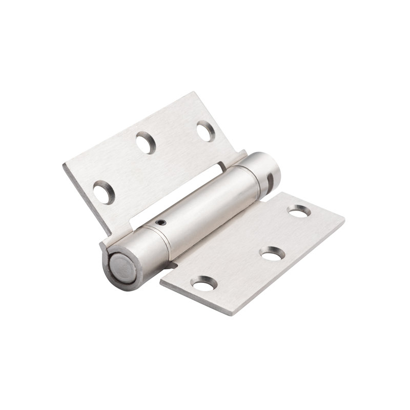 3.5 in. x 3.5 in. Satin Nickel Full Mortise Spring Squared Hinge with Non-Removable Pin