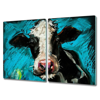Rivard Tempered Glass Cow Chopping Board