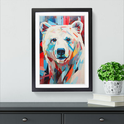 Polar Bear Constructivism No.2 - Framed Print