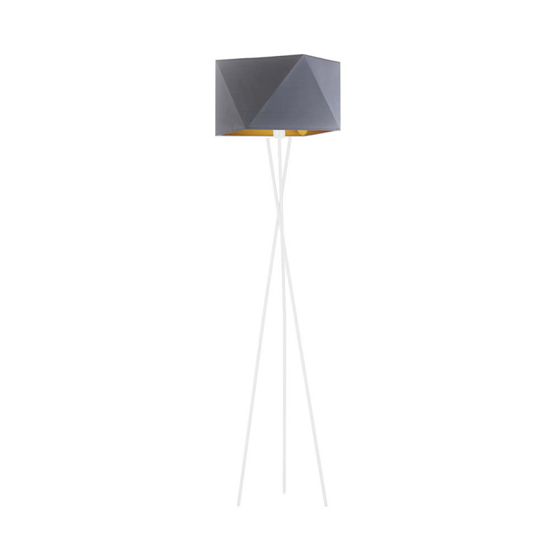 Fitzsimmons 163cm Tripod Floor Lamp, Grey, White