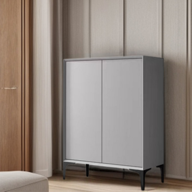16 Pair Shoe Storage Cabinet, Gray