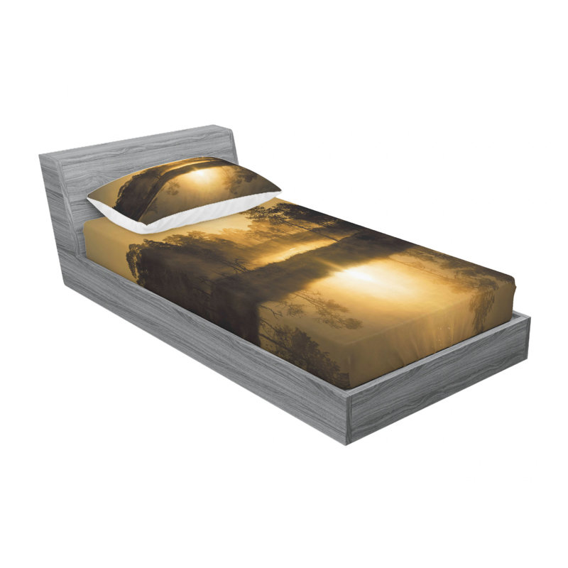 Microfiber Sheet Set, Twin Sheet Set with Fitted Sheet