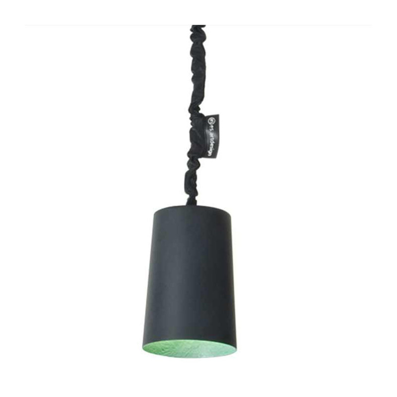 Paint 1 - Light Dome Pendant, Black/Turquoise