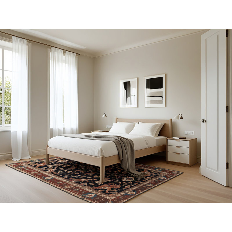Tapis brun lavable à la machine, Rectangle 5 pi x 7 pi