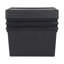 Wham Bam Heavy Duty Recycled 62L Plastic Storage Boxes Pack of 3 Black