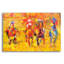Art mural en verre épique «Golden Derby» par Valtcho Tonov, 16 po x 12 po