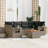 Vidaxl Garden Sofa Set Grey, Dark Grey