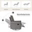 Fauteuil inclinable manuel, pivotant et berçant de 29,5 po Keech-1035964686