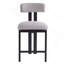 Tabourets ronds élégants de 26,5 po avec dossier bas - siège rembourré confortable et structure en métal noir pour la cuisine et la salle à manger-607516782-607516780