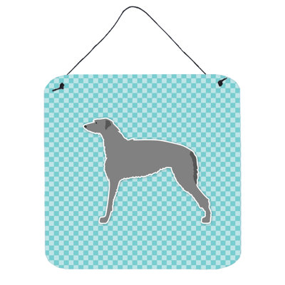Décoration murale damier écossais deerhound