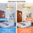 5 - Blade LED Flush Mount 30'' Ceiling Fan with Remote Control and Light Kit Included-1879052722