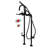Kingston Brass Concord Freestanding Tub Faucet with Supply Line and Stop Valve-50890446