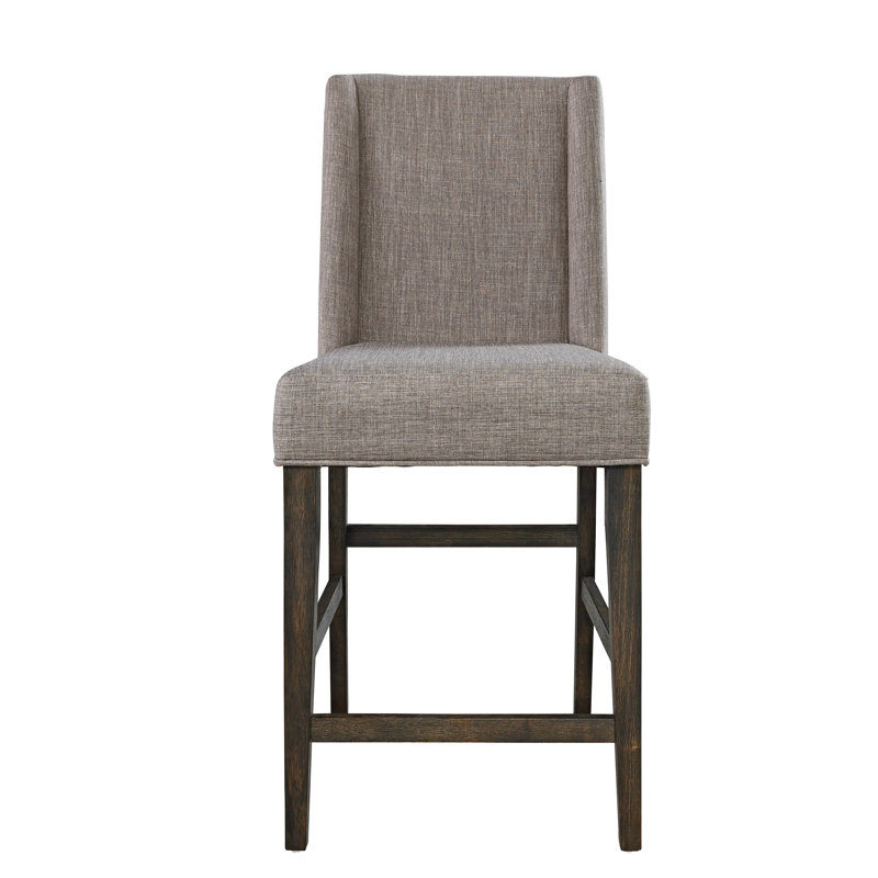 Reber Upholstered Counter Stool with Solid Wood Frame 