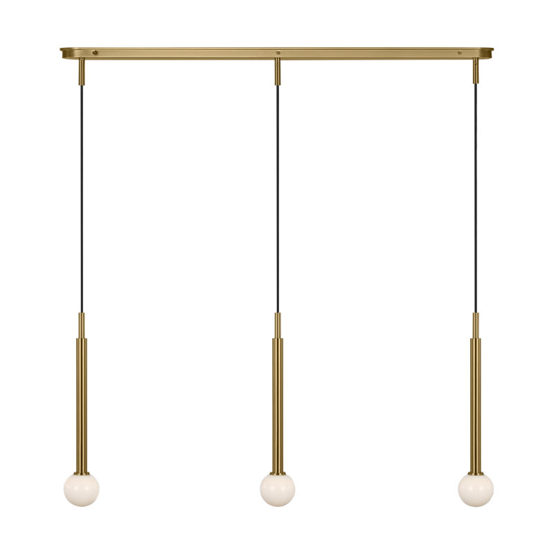 Nodes 3 - Light Chandelier, Burnished Brass