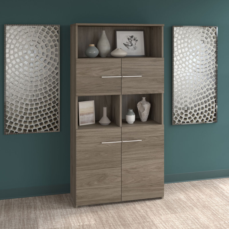 Office 500 Storage Bookcase, Modern Hickory