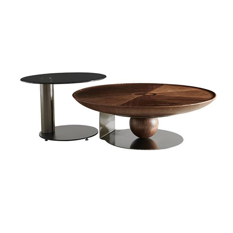 Tables gigognes à piédestal 2, H 15,74 po x L 53,14 po x l 31,49 po