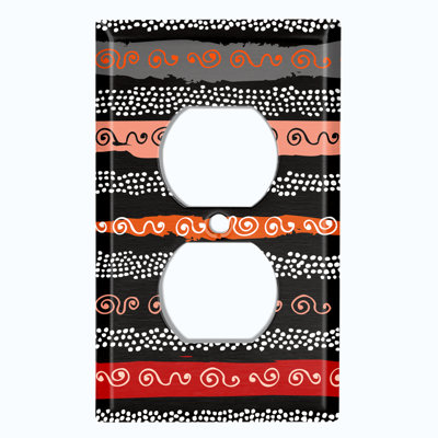 Patterned 1 - Gang Toggle Light Switch Standard Wall Plate
