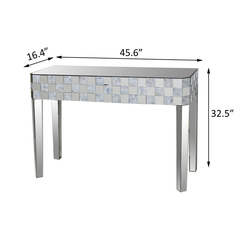 Console, miroir et nacre