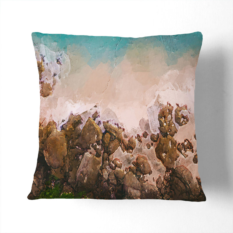 Square Throw Cushion, 55cm H x 55cm W x 20cm D, White