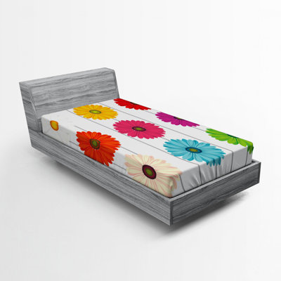 Microfiber Floral Fitted Sheet