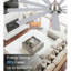 Ventilateur de plafond 72 po en nickel brossé Majlis avec lumières DEL et 9 pales argentées-1666517391
