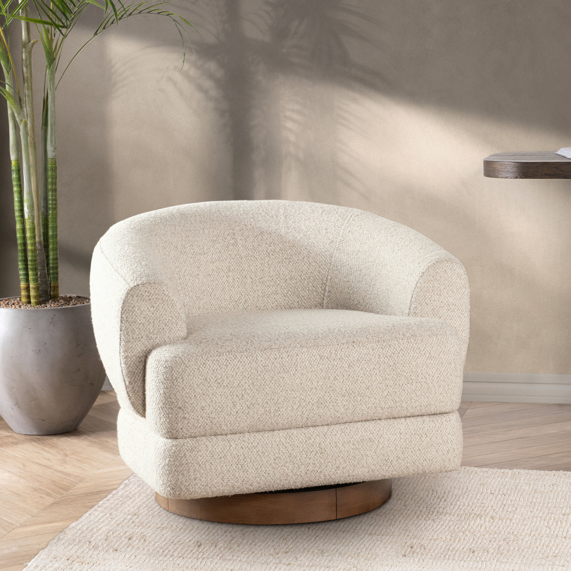 Chassia Upholstered Swivel Accent Chair