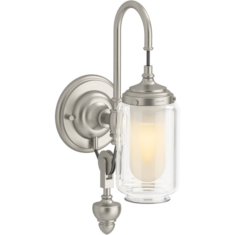 Artifacts 1 - Light Armed Sconce, Brushed Nickel