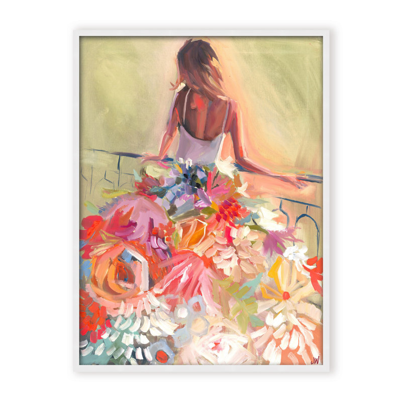Nature Inspired Blossom Reverie: The Enigmatic Backdrop, Black, 48" H x 36" W x 1.125" D, Framed Print