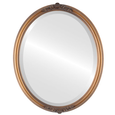 Rhine Wood Frame Oval Wall Mirror