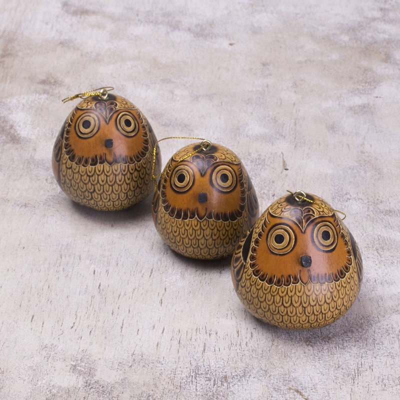 Sweet Guardians Dried Mate Gourd Ornaments