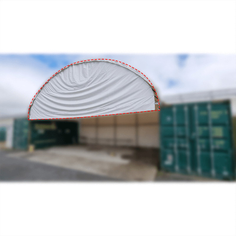 Half Front Panel for W40'xL40'xH13'Container Shelters
