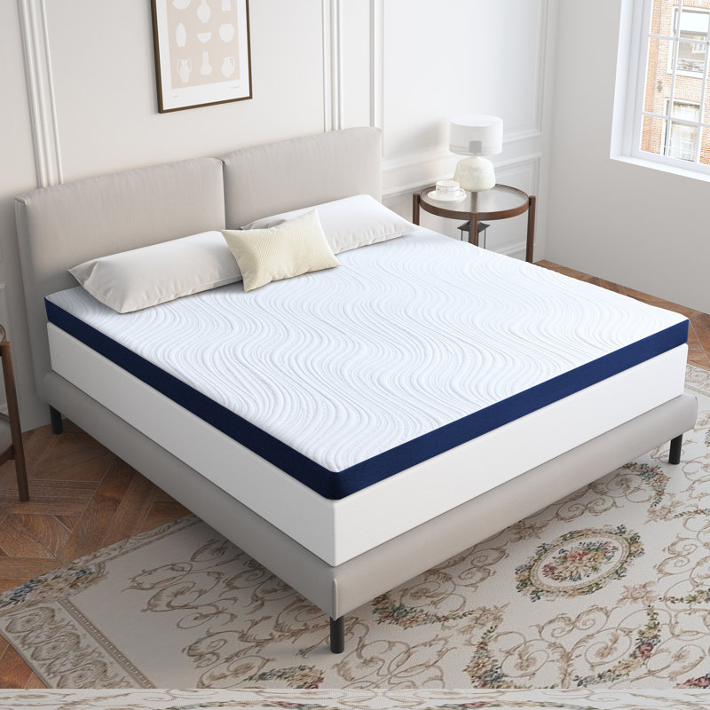 Surmatelas en mousse à mémoire de forme moyenne infusé de gel pour un sommeil confortable, 3", Lit double