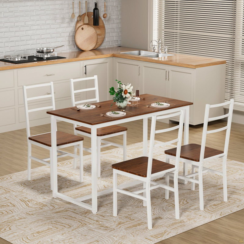 Wood Kitchen Table Chairs Set