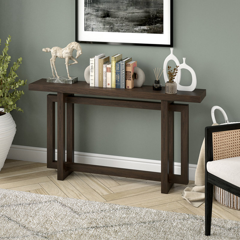 Ademide 111.7cm Console Table, Alder Brown, 75cm H x 139.7cm W x 25.4cm D