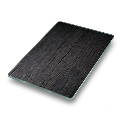 Planche à découper en bois rustique noir