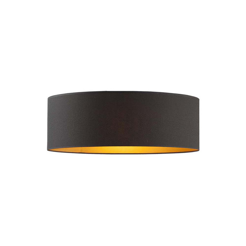 Suniga Fabric Flush Mount, Black, 20cm H x 50cm W x 50cm D